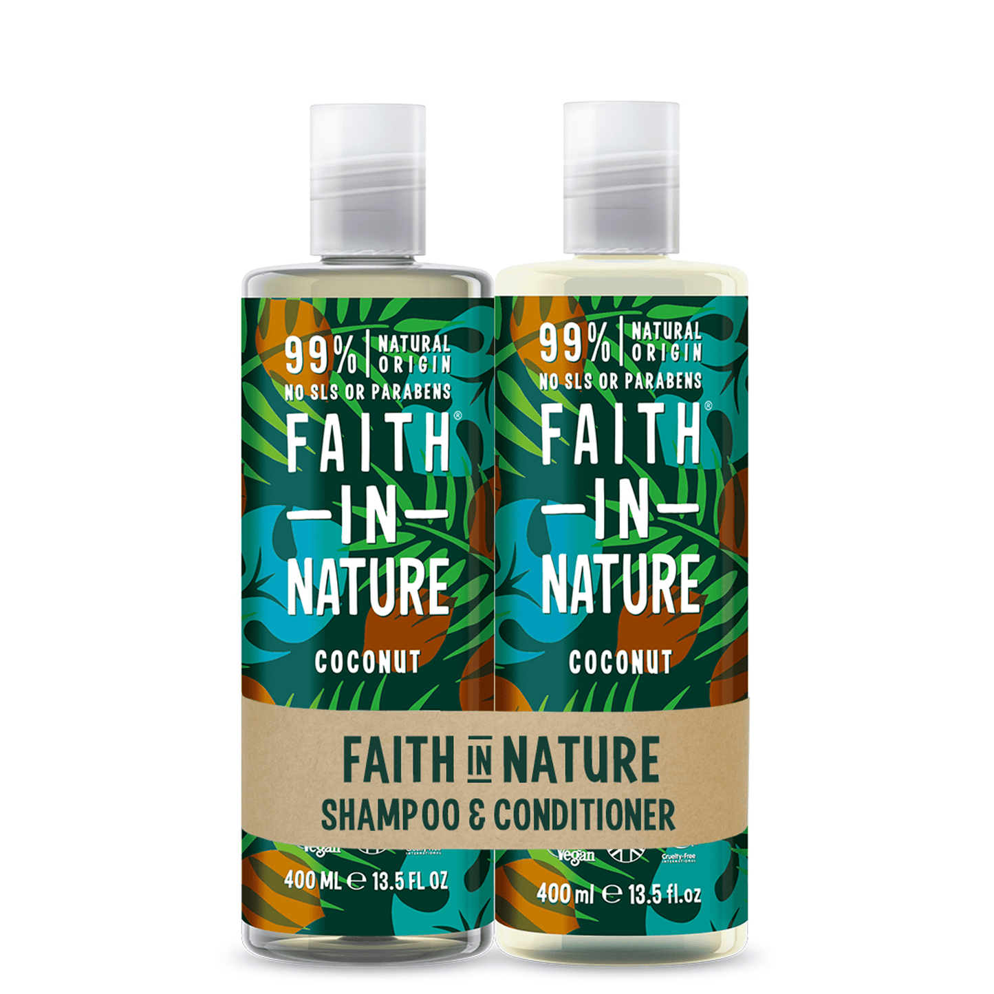 Faith In Nature Coconut Shampoo & Conditioner Banded Pack 2 x 400ml