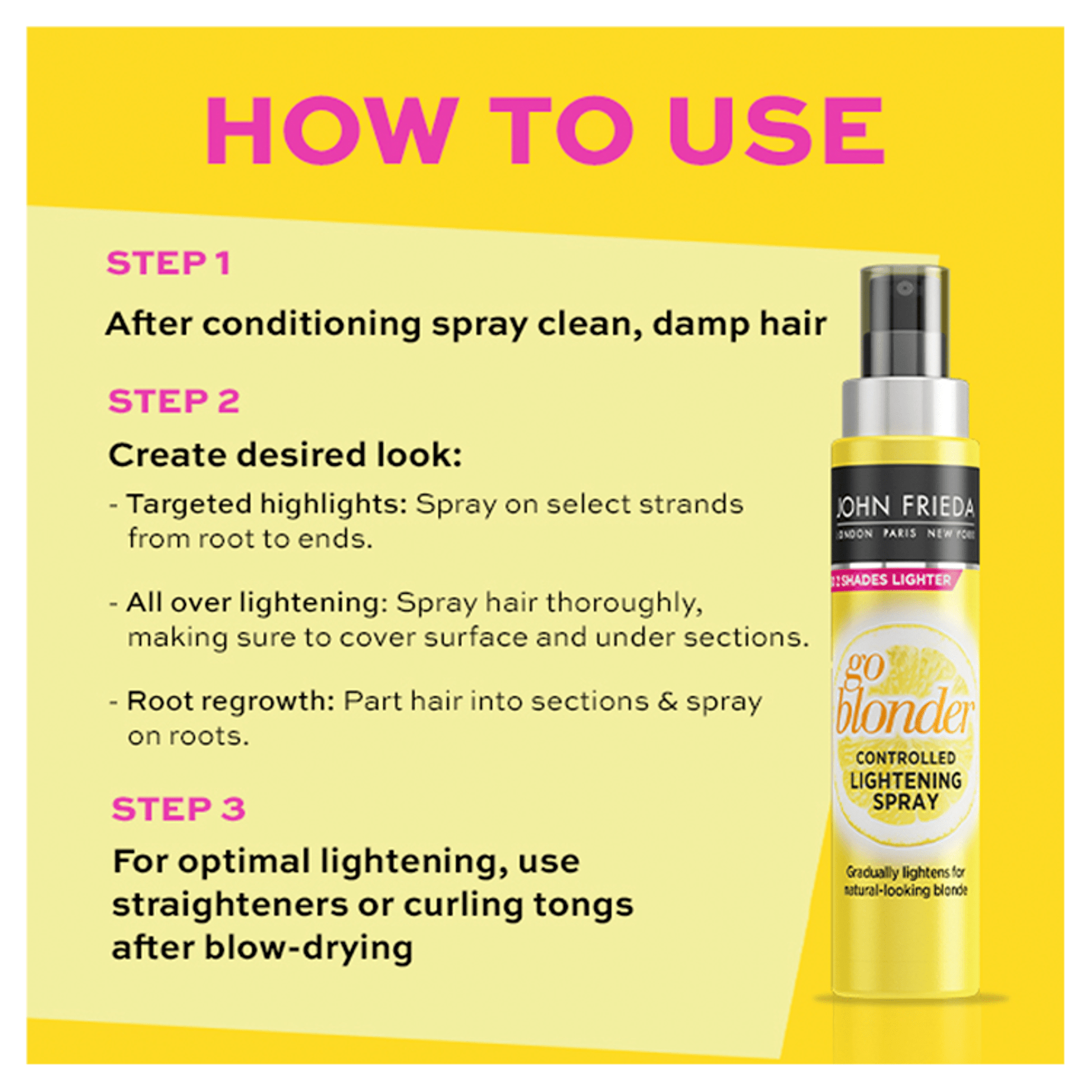 John Frieda Sheer Blonde Go Blonder Lightening Spray 100ml