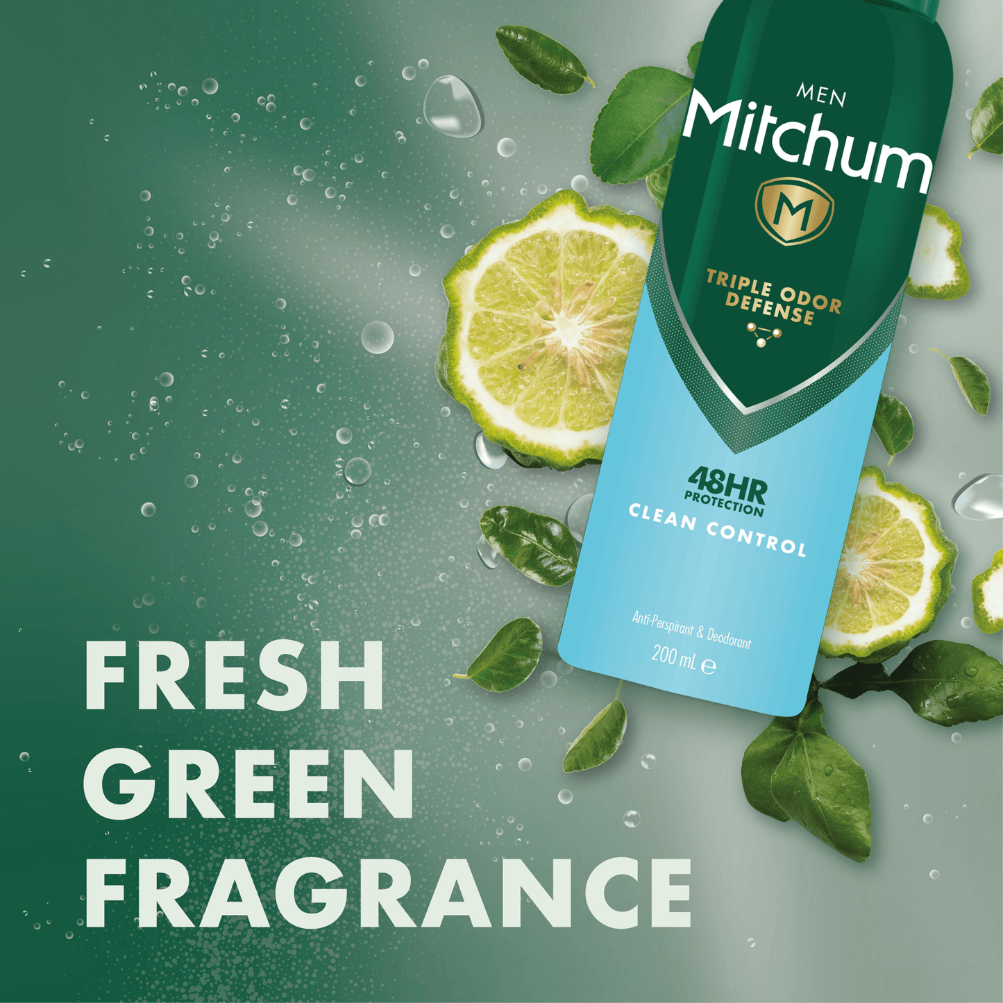 Mitchum Advanced Mens 48Hr Protection Clean Control Anit Perspirant 200Ml