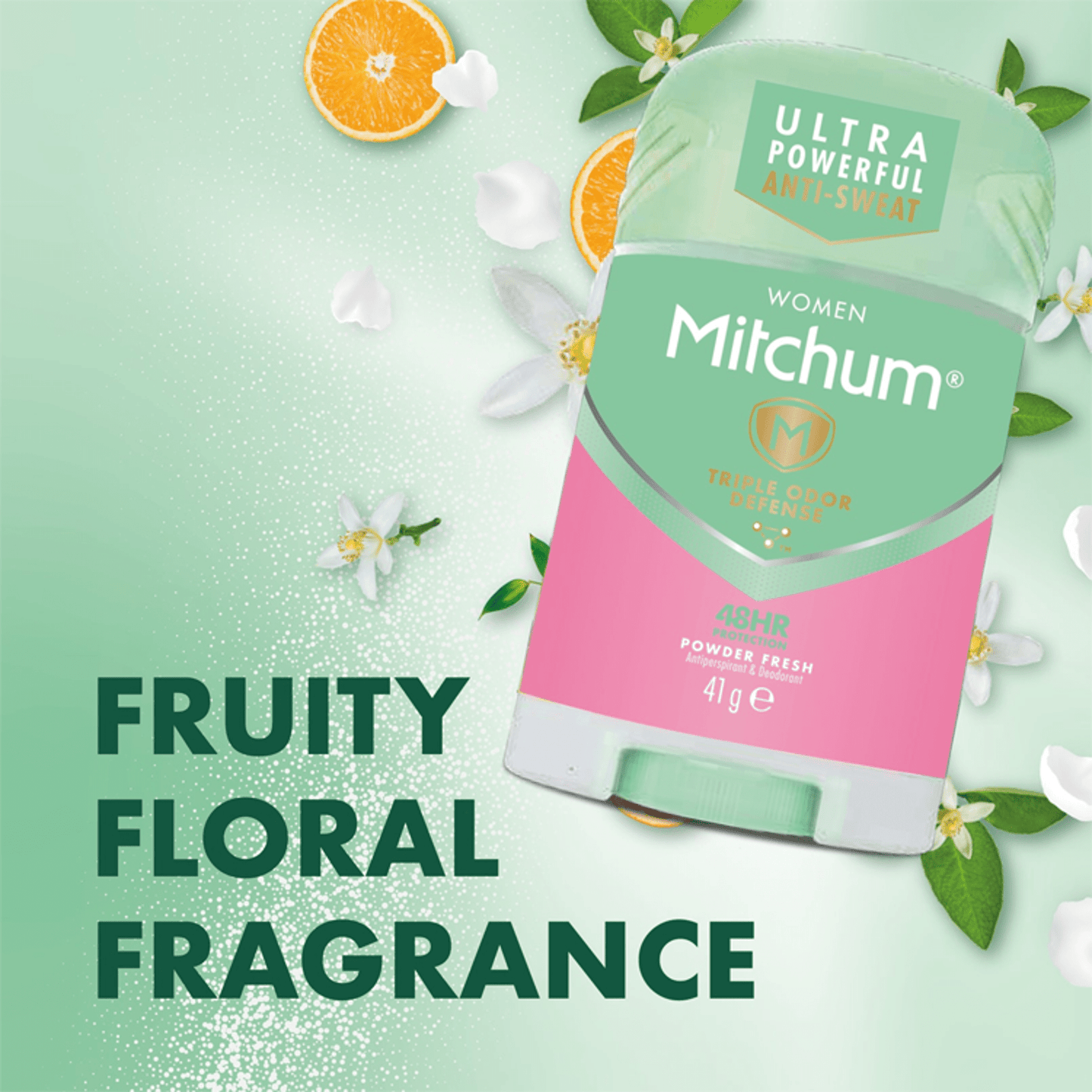 Mitchum Advanced Women's 48hr Protection Powder Fresh Deodorant Stick 41g