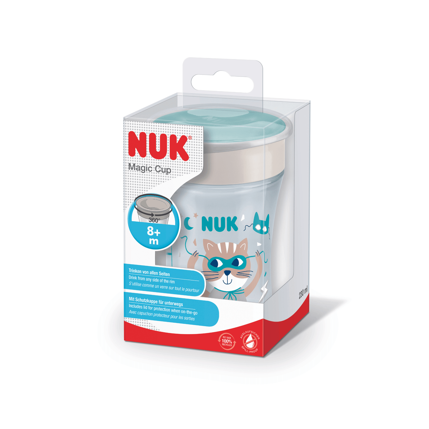 NUK Evolution Magic Cup Transparent 8 months+ 230ml