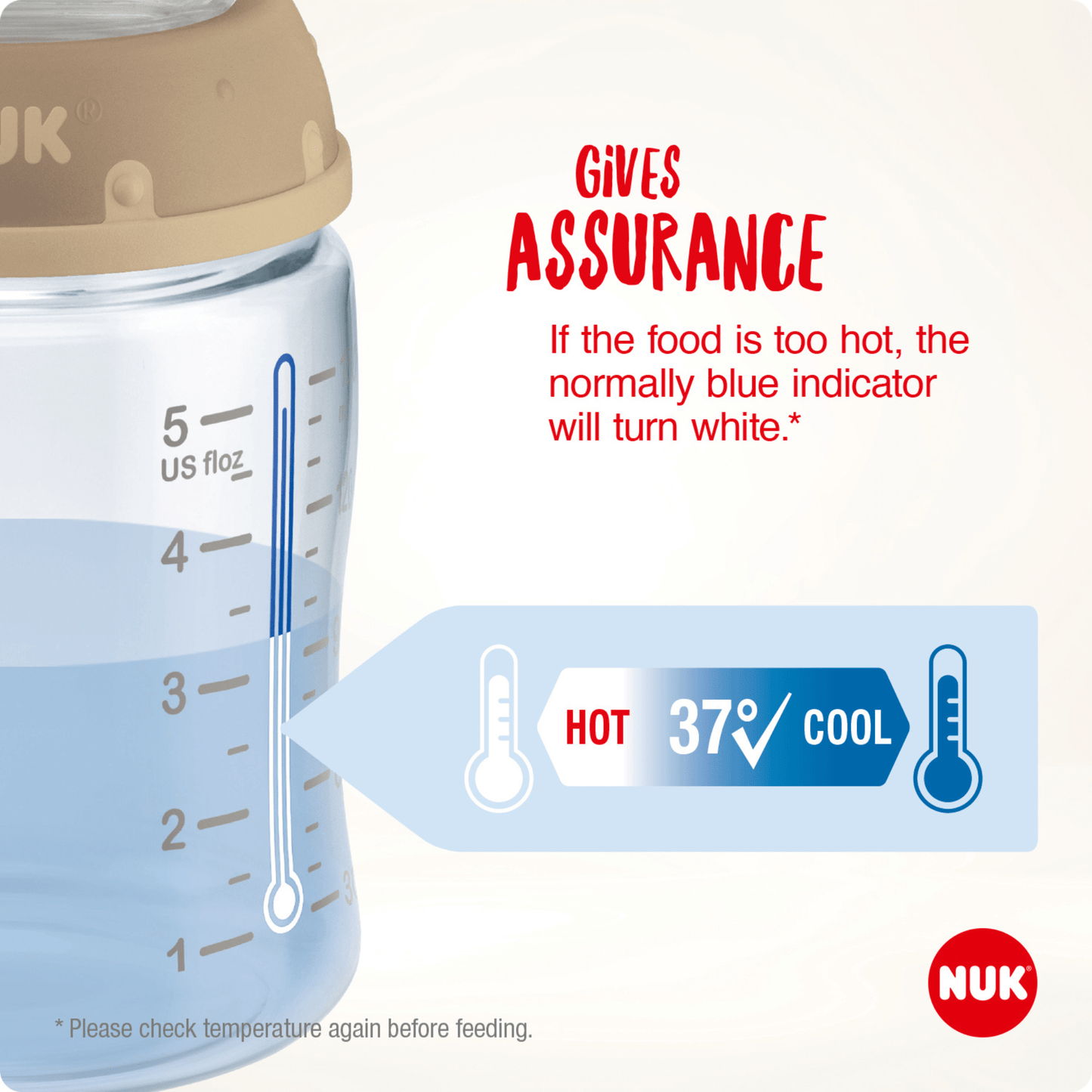 Nuk Lion King First Choice Temperature Control Bottle 300Ml 6 18 Months