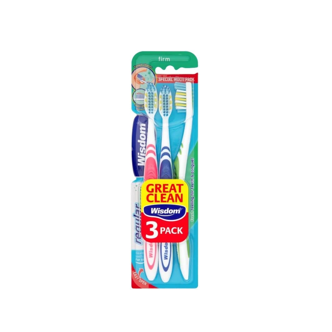 Wisdom Regular Plus Toothbrush Firm Triple Pack 3's