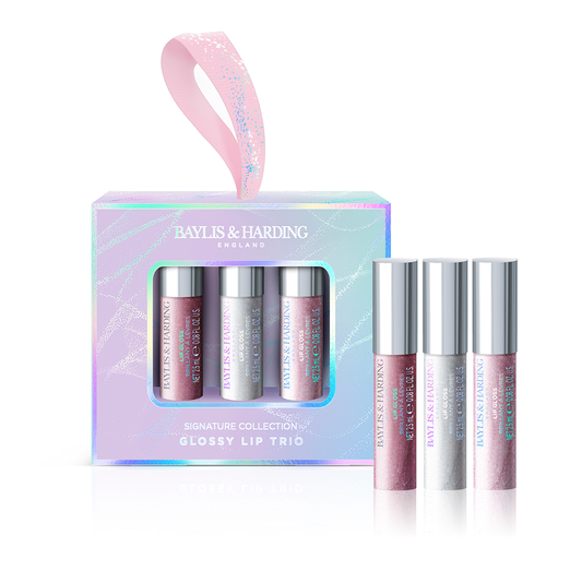 Baylis & Harding Jojoba, Vanilla & Almond Oil Glossy Lip Trio Gift Set