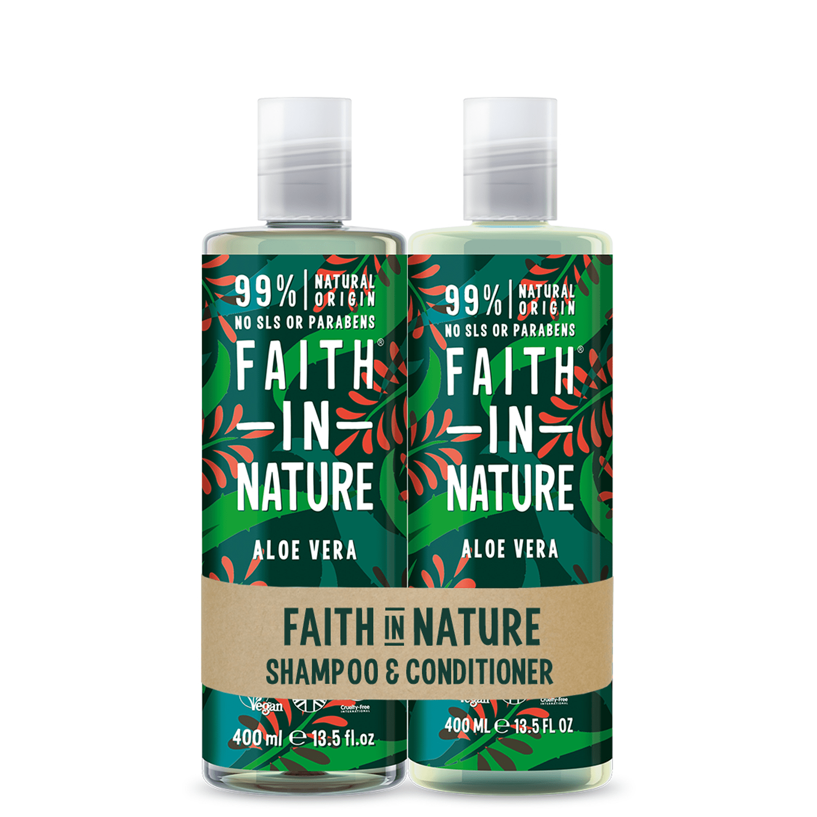 Faith in Nature Aloe Vera Shampoo & Conditioner Banded Pack 2 x 400ml