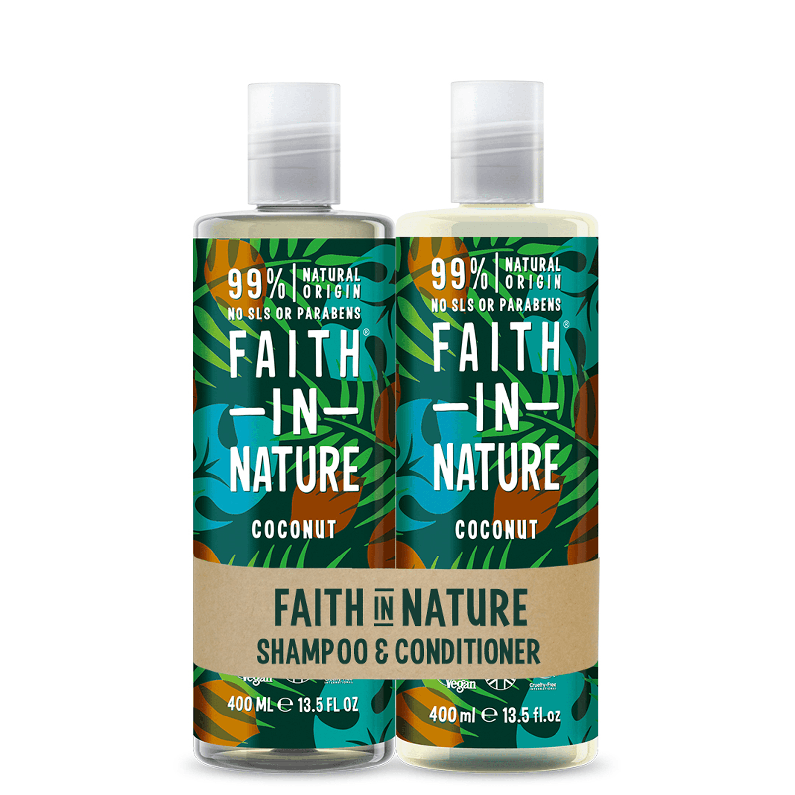 Faith In Nature Coconut Shampoo & Conditioner Banded Pack  2 x 400ml