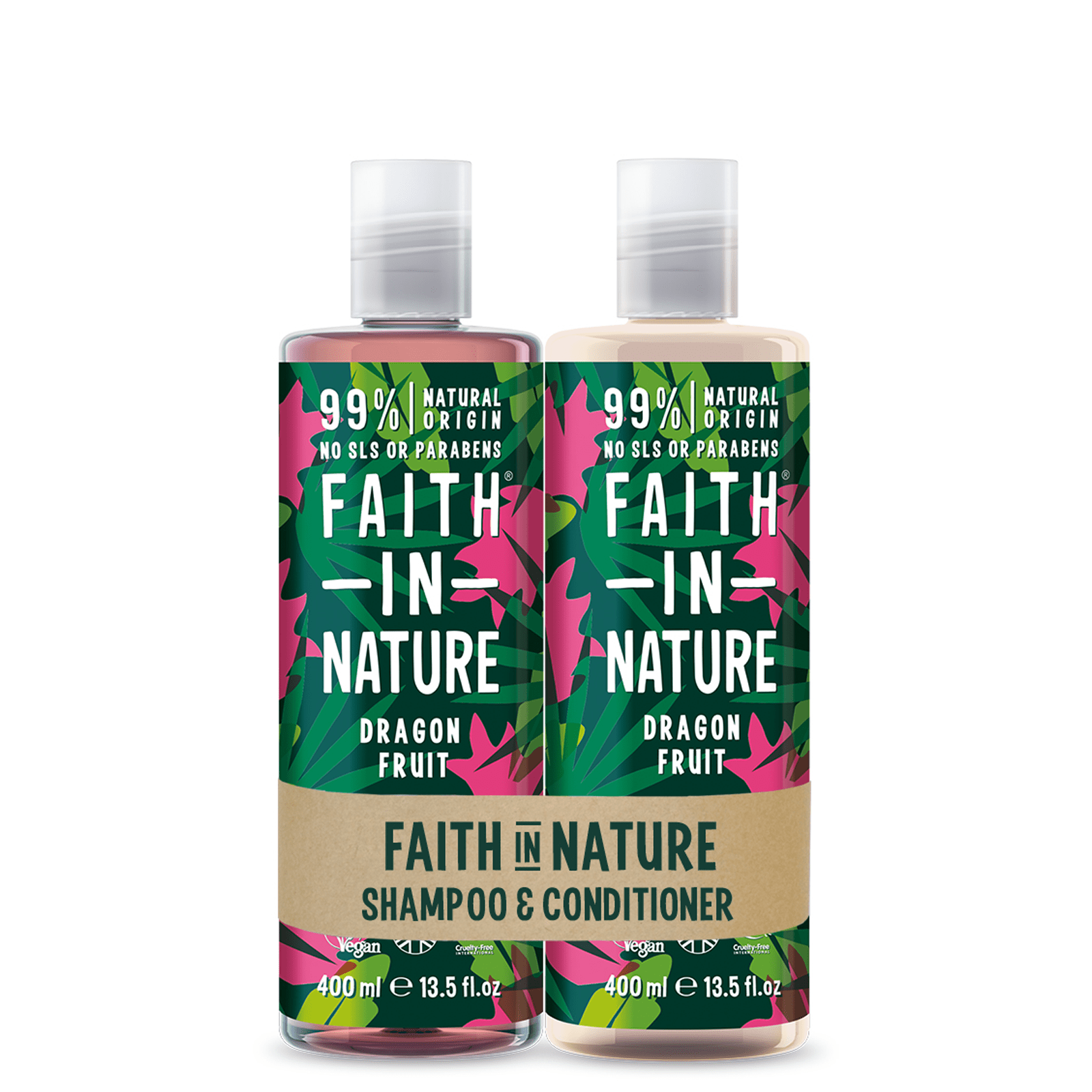 Faith in Nature Dragon Fruit Shampoo & Conditioner Banded Pack  2 x 400ml