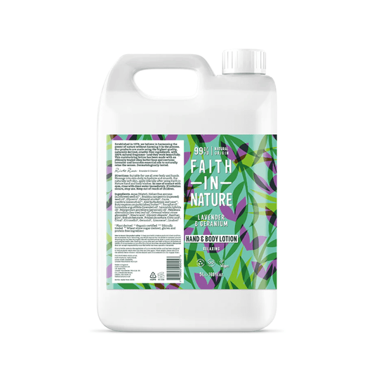 Faith In Nature Lavender & Geranium Hand & Body Lotion 5 Litre