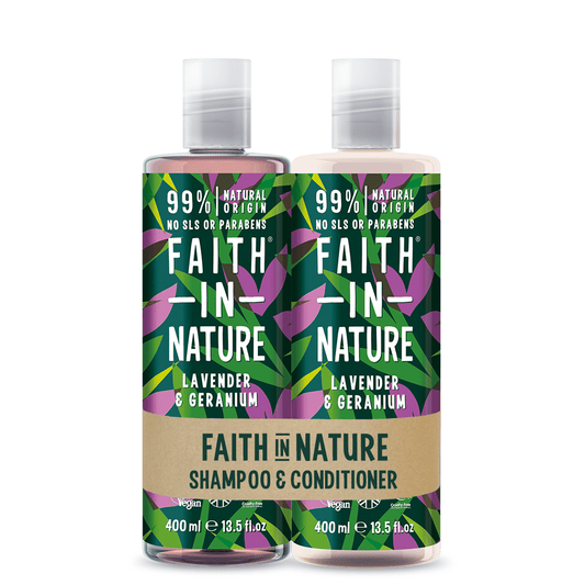 Faith In Nature Lavender & Geranium Shampoo & Conditioner Banded Pack  2 x 400ml