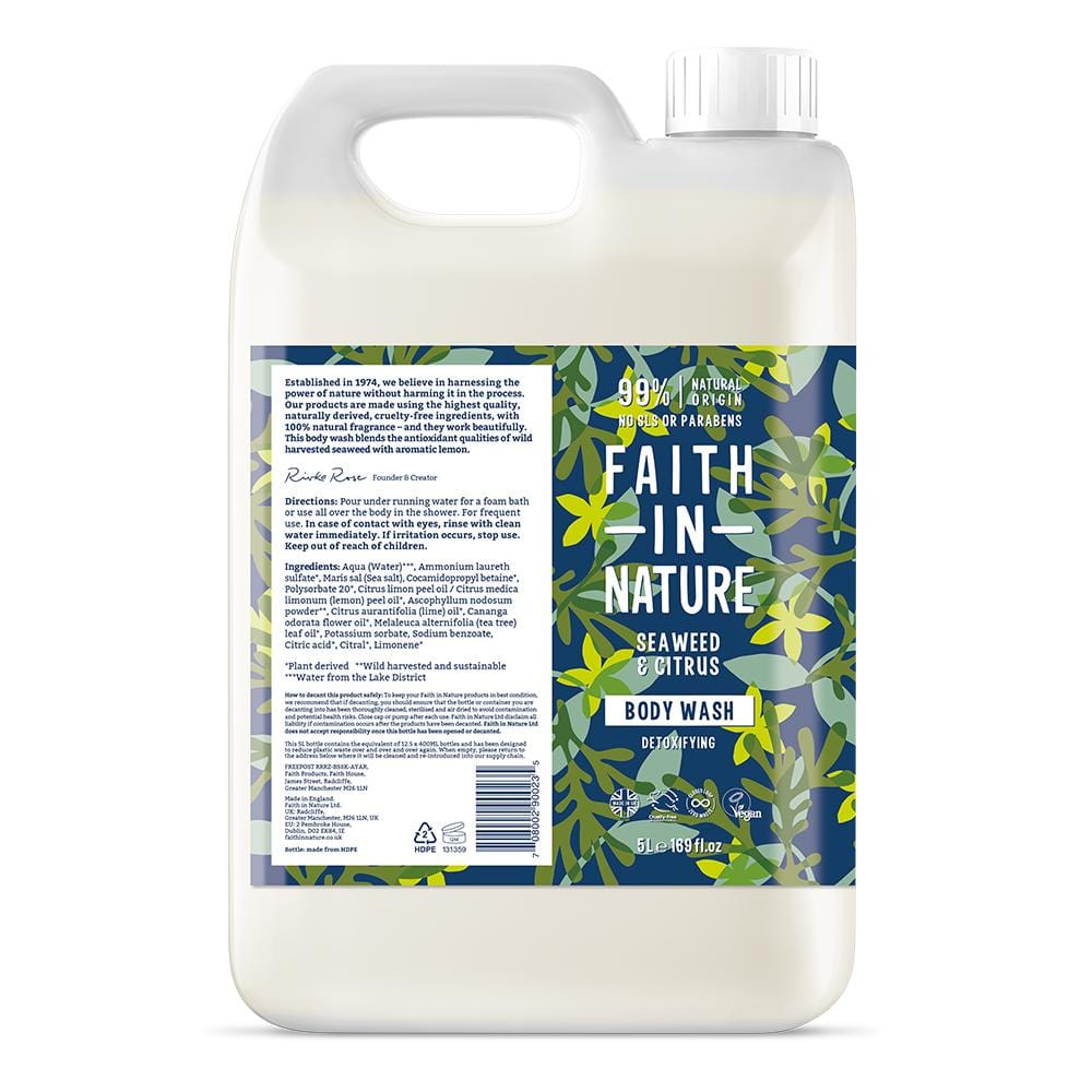 Faith In Nature Seaweed & Citrus Body Wash 5 Litre