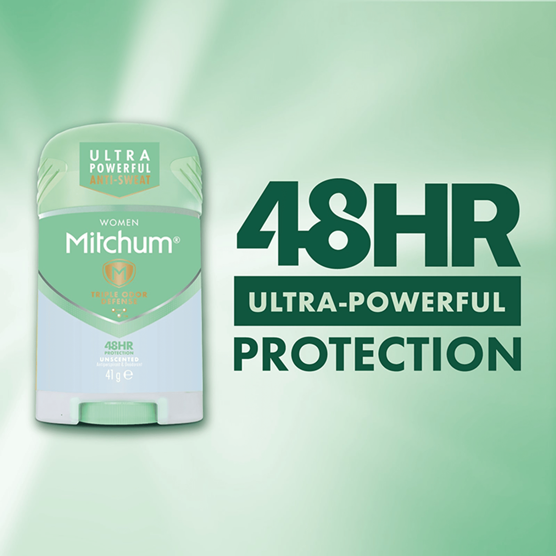 Mitchum Advanced 48Hr Protection Unscented Deodorant Stick 41G