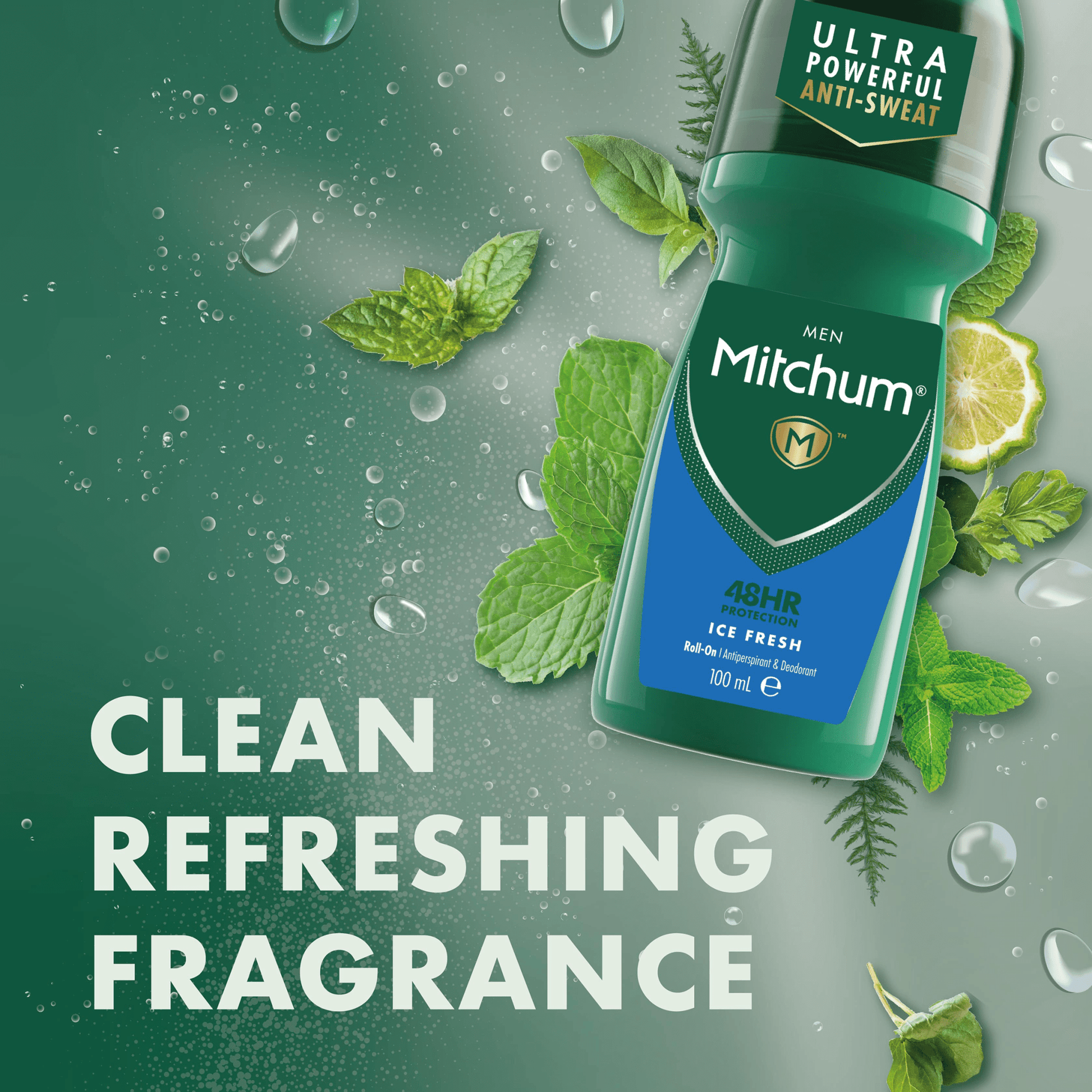 Mitchum Advanced Mens 48Hr Protection Ice Fresh Roll On 100Ml