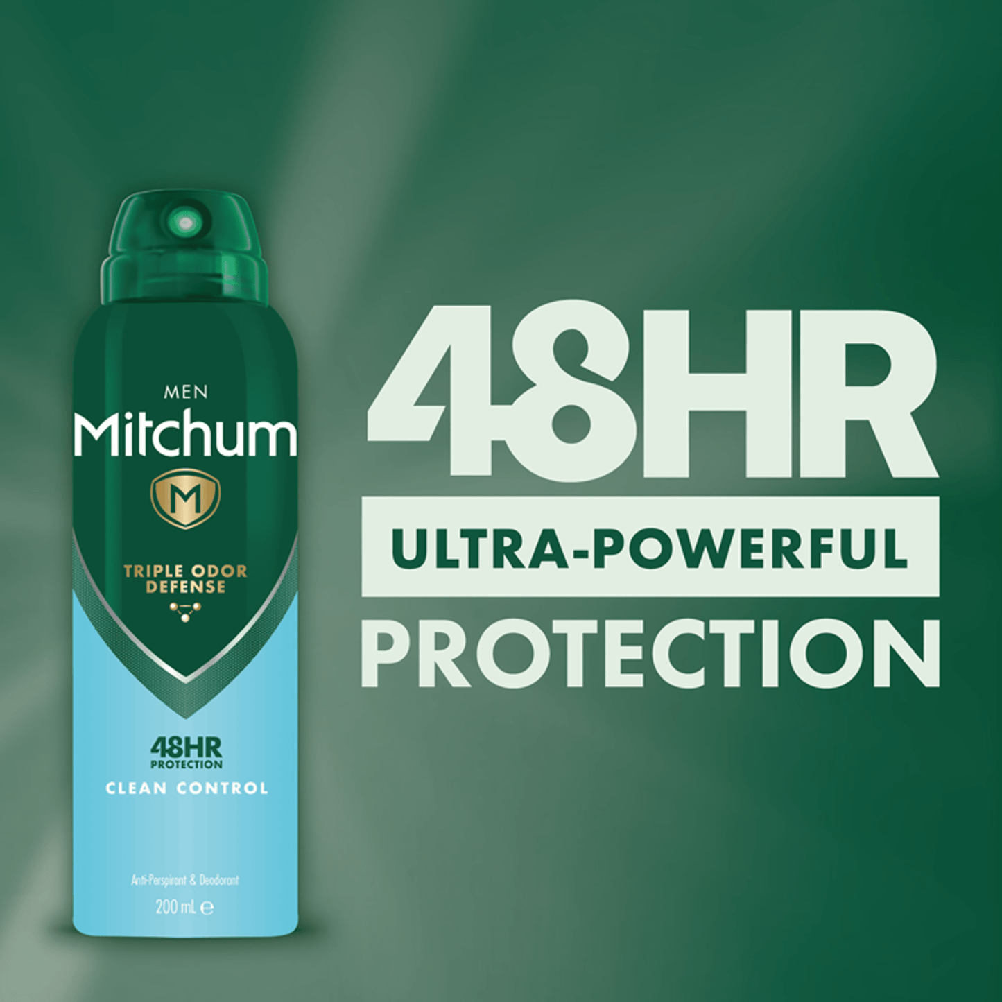 Mitchum Advanced Mens 48Hr Protection Clean Control Anit Perspirant 200Ml