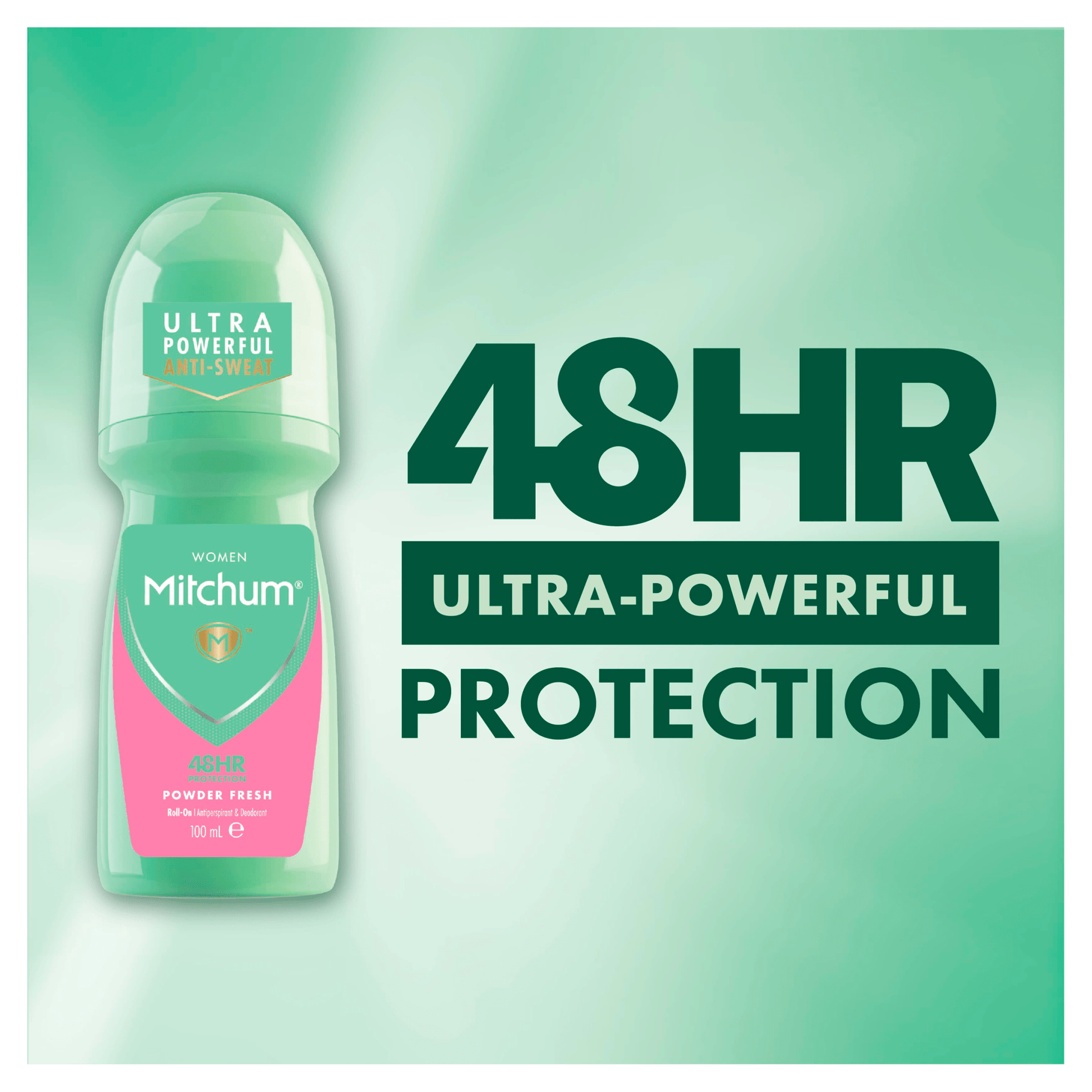 Mitchum Advanced Womens 48Hr Protection Powder Fresh Roll On 100Ml