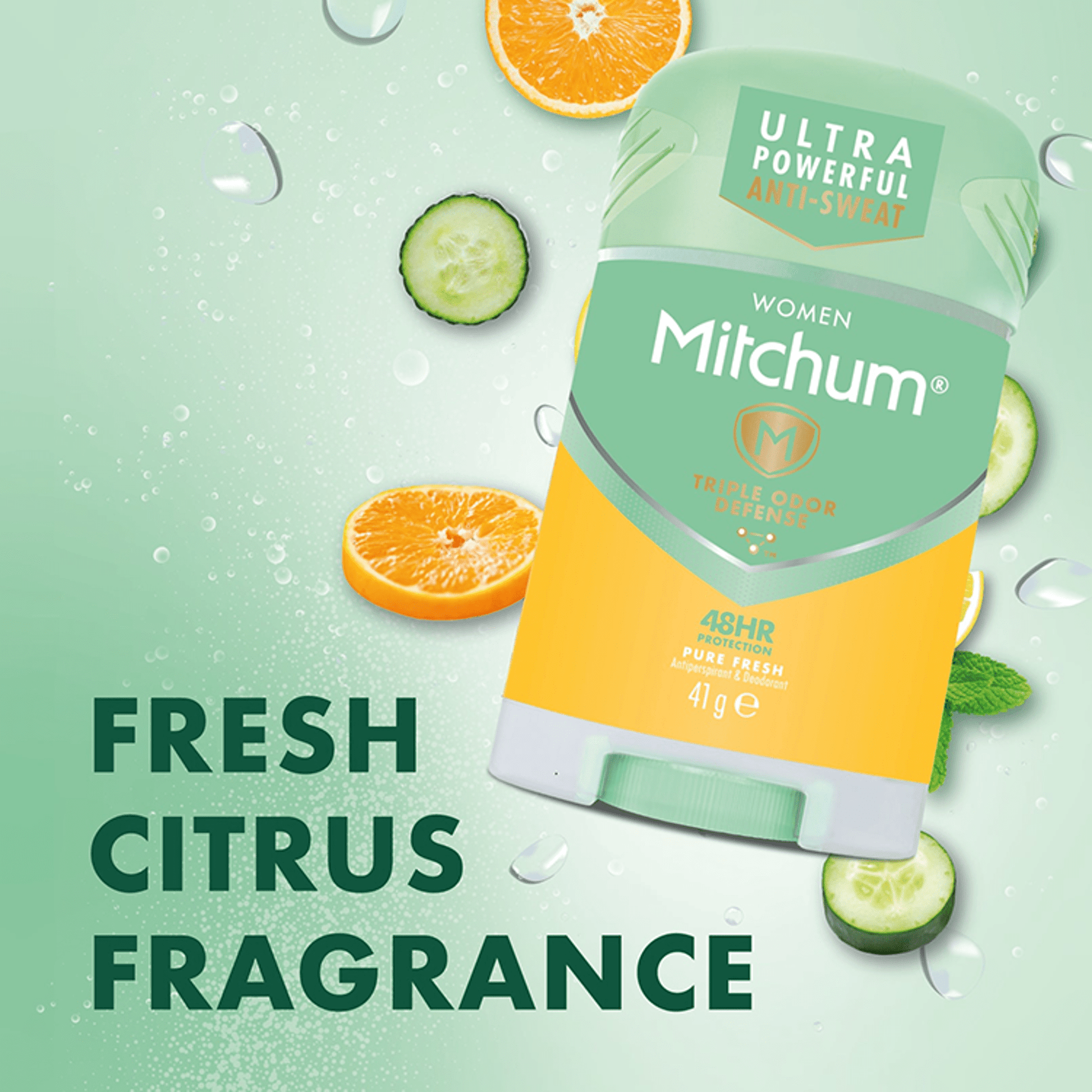 Mitchum Advanced Womens 48Hr Protection Pure Fresh Deodorant Stick 41G