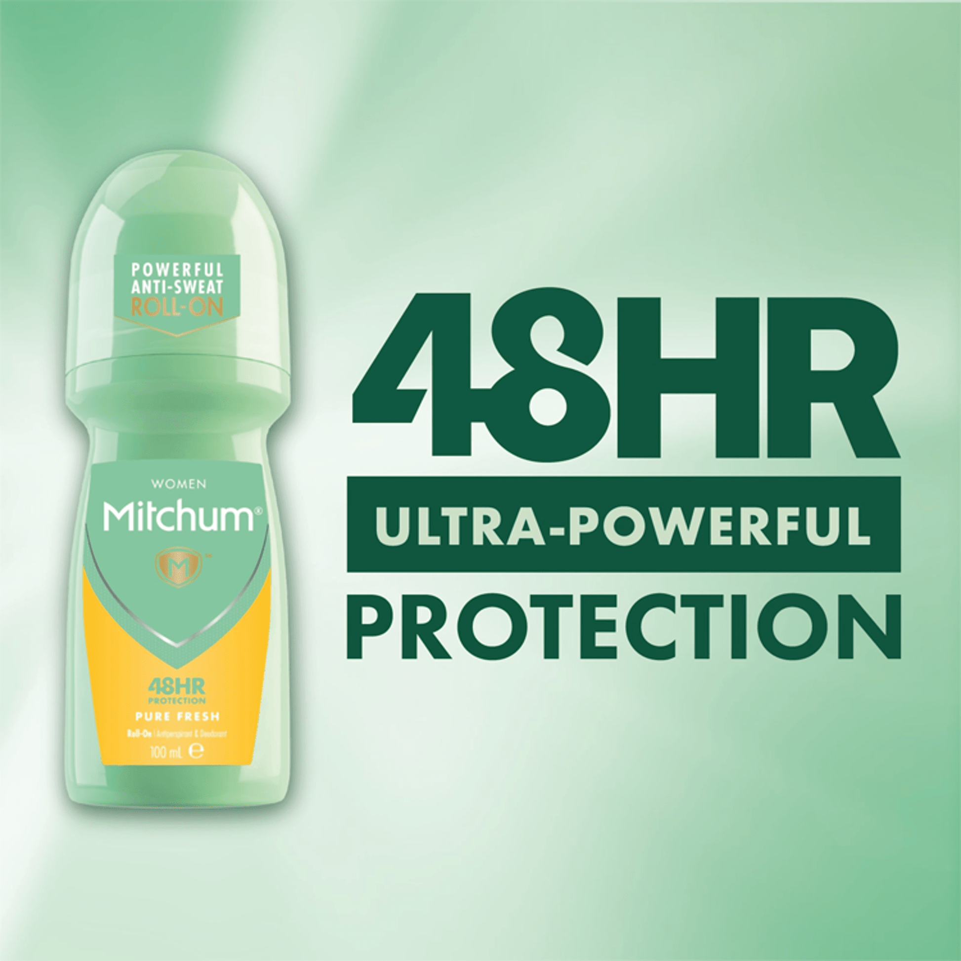 Mitchum Advanced Womens 48Hr Protection Pure Fresh Roll On 100Ml