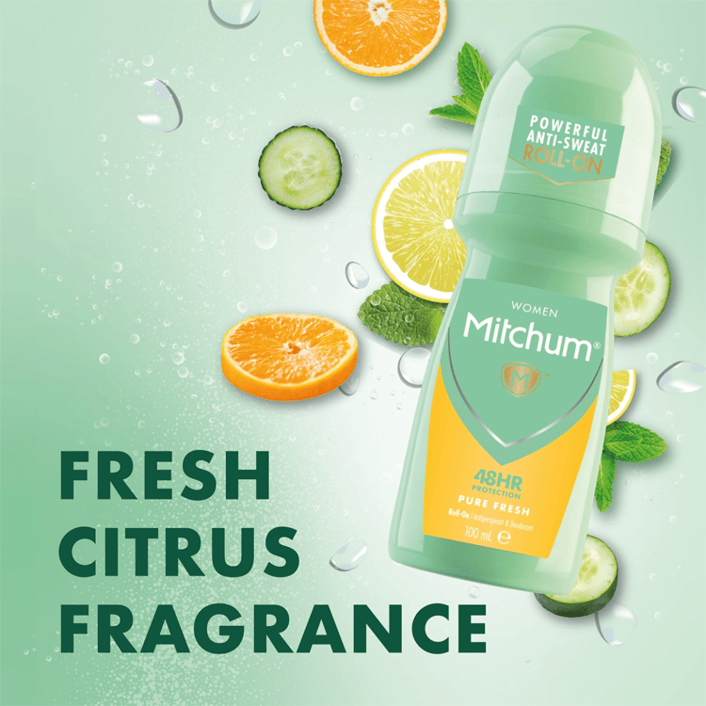 Mitchum Advanced Womens 48Hr Protection Pure Fresh Roll On 100Ml