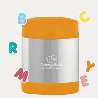 Mummy Cooks Orange Food Flask