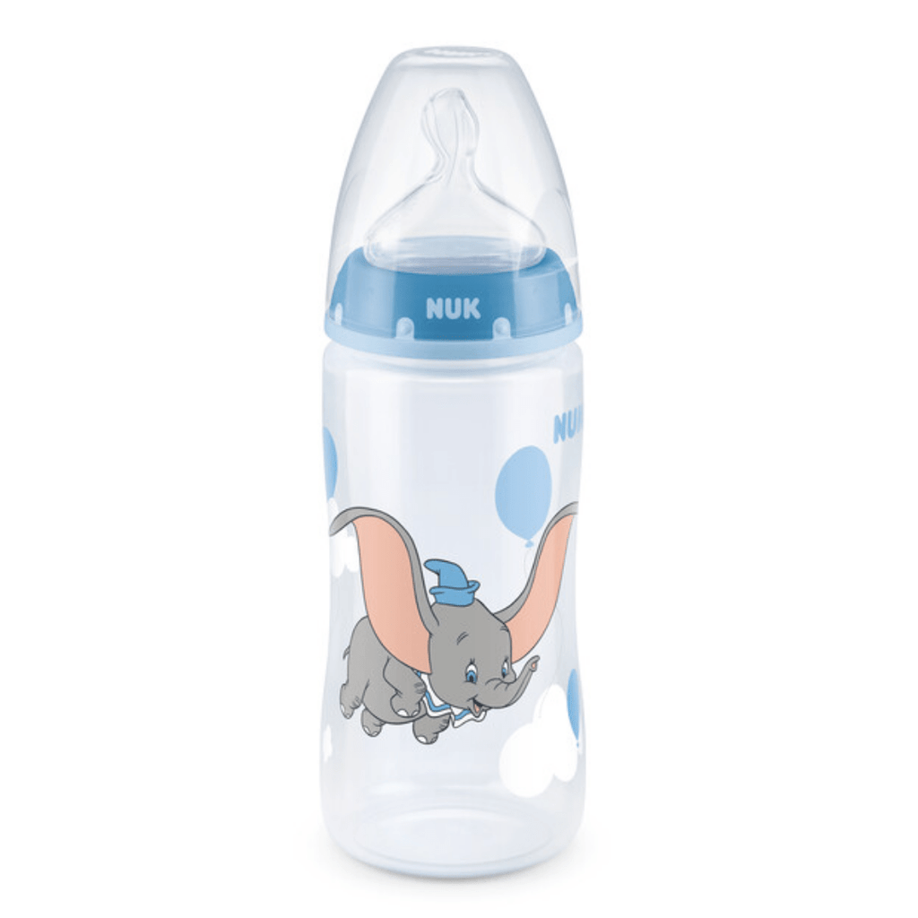 NUK Disney Dumbo First Choice+ Baby Bottle with Temperature Control, 300ml, 6-18 months