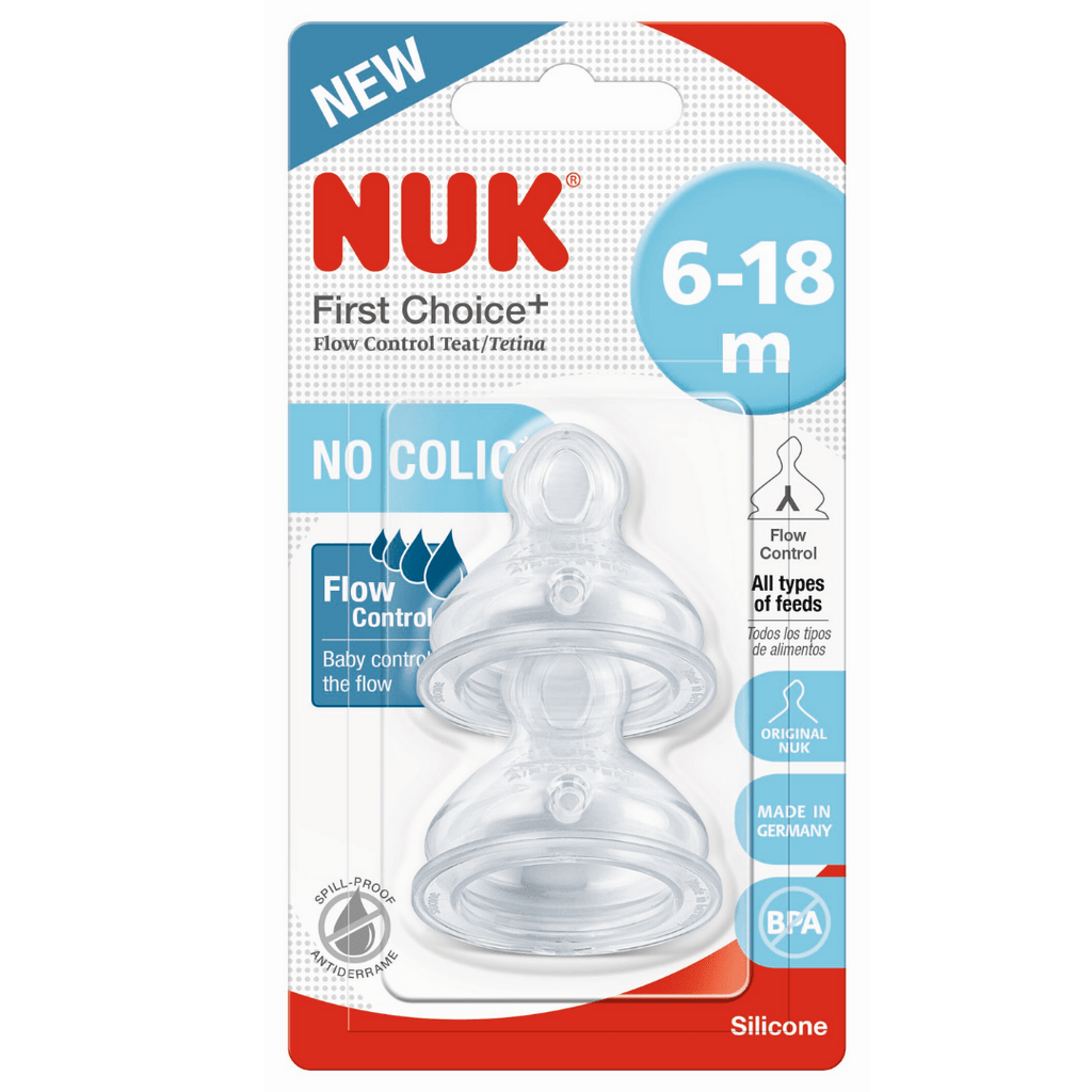 NUK First Choice+ Flow Control Teat 2 Pack