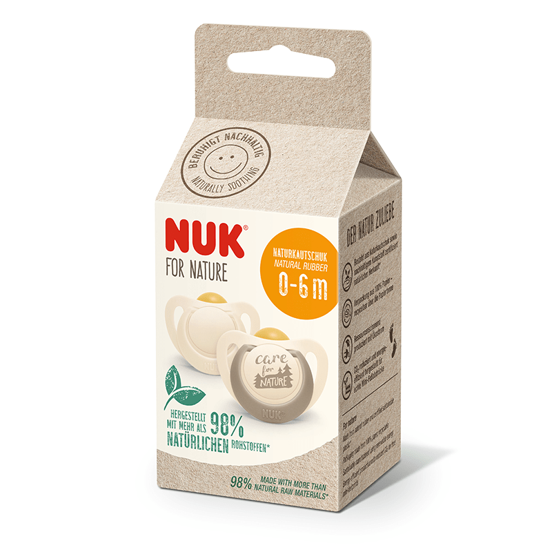 NUK For Nature Soother Cream 0-6 Months - 2 Pack