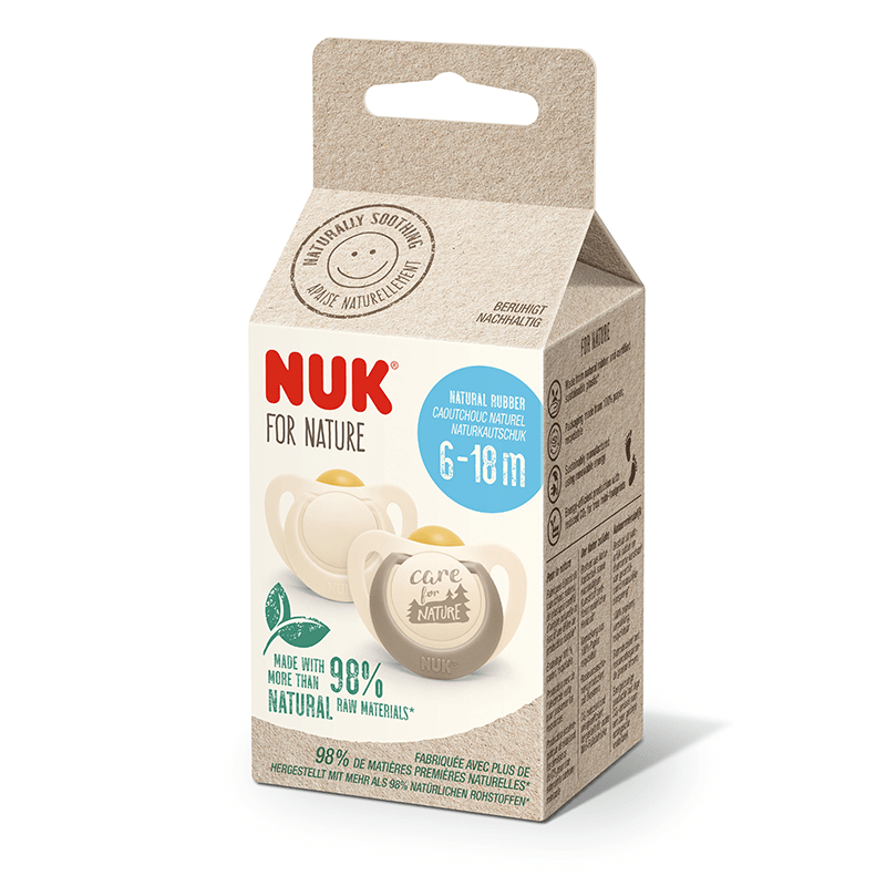 NUK For Nature Soother Cream 6-18 Months - 2 Pack