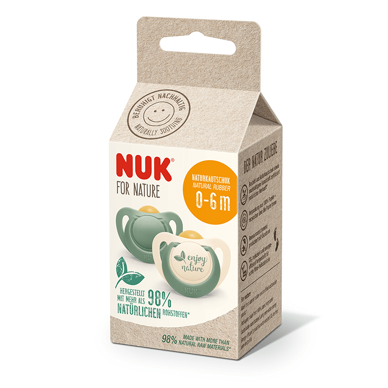 NUK For Nature Soother Green 0-6 Months - 2 Pack