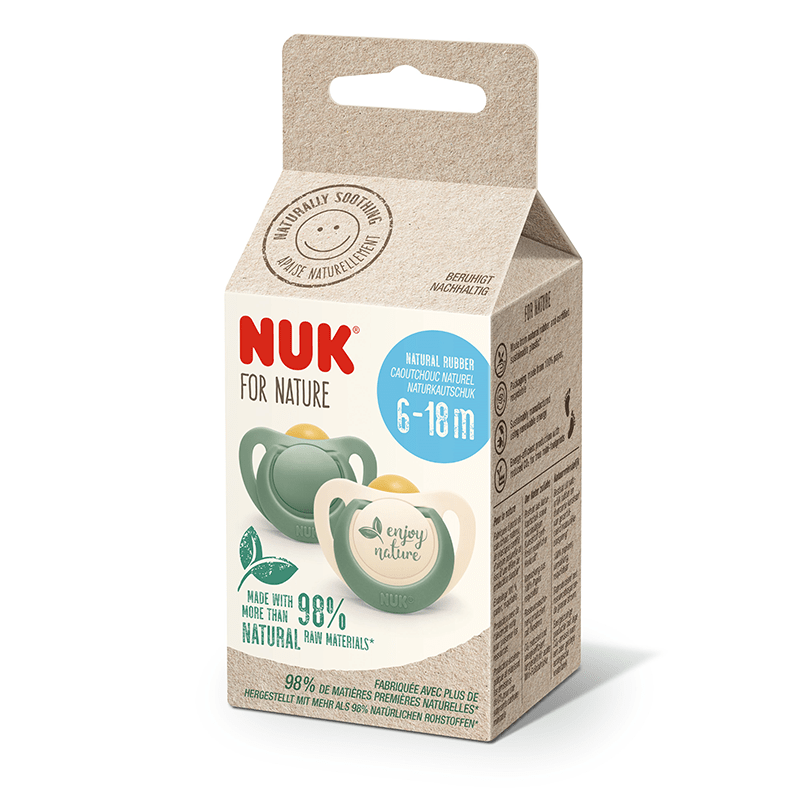 NUK For Nature Soother Green 6-18 Months - 2 Pack