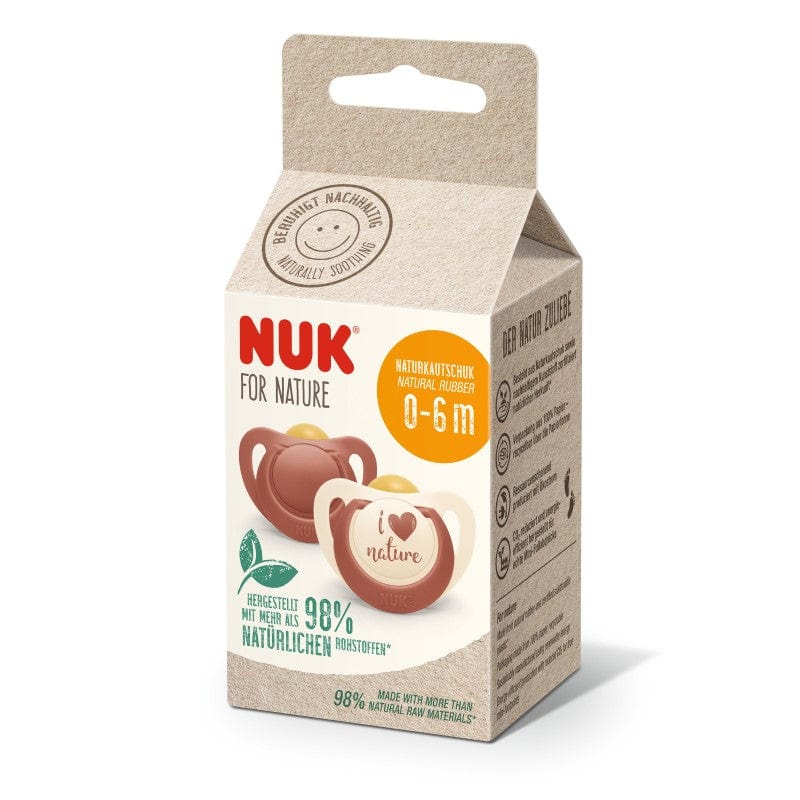 NUK For Nature Soother Red 0-6 Months - 2 Pack