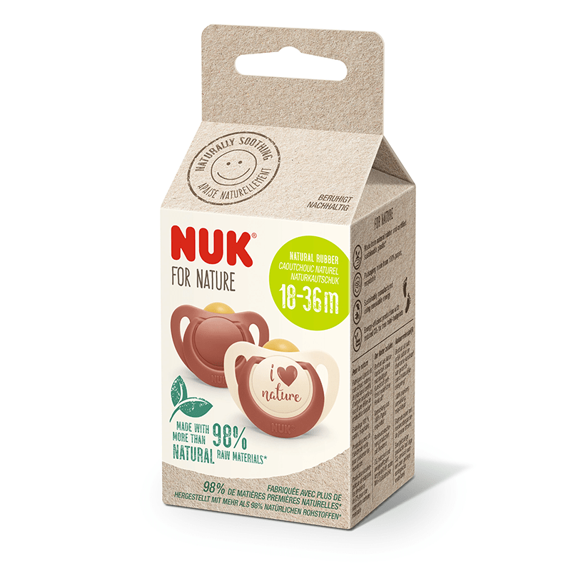 NUK For Nature Soother Red 18-36 Months - 2 Pack
