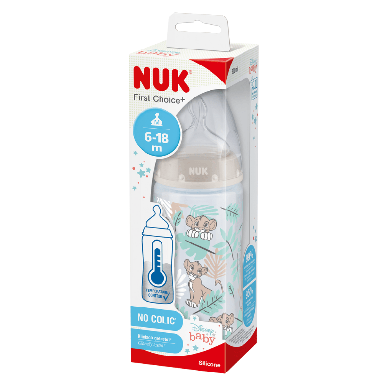 NUK Lion King First Choice Temperature Control Bottle 300ml 6-18 Months