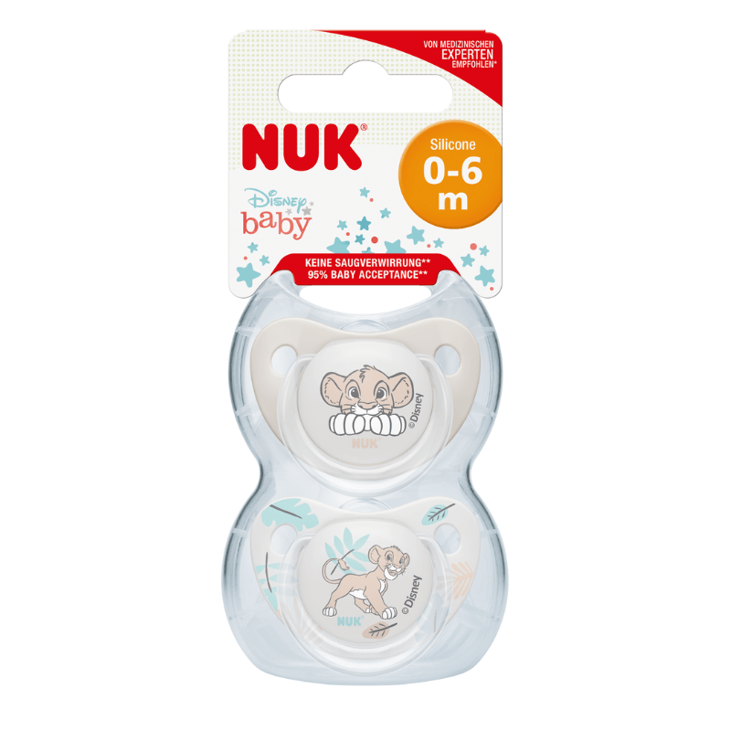 NUK Lion King Soother 0-6 Months - 2 Pack