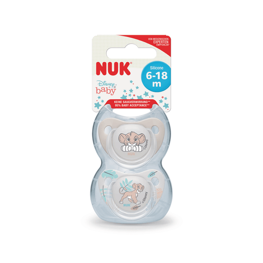 NUK Lion King Soother 6-18 Months - 2 Pack