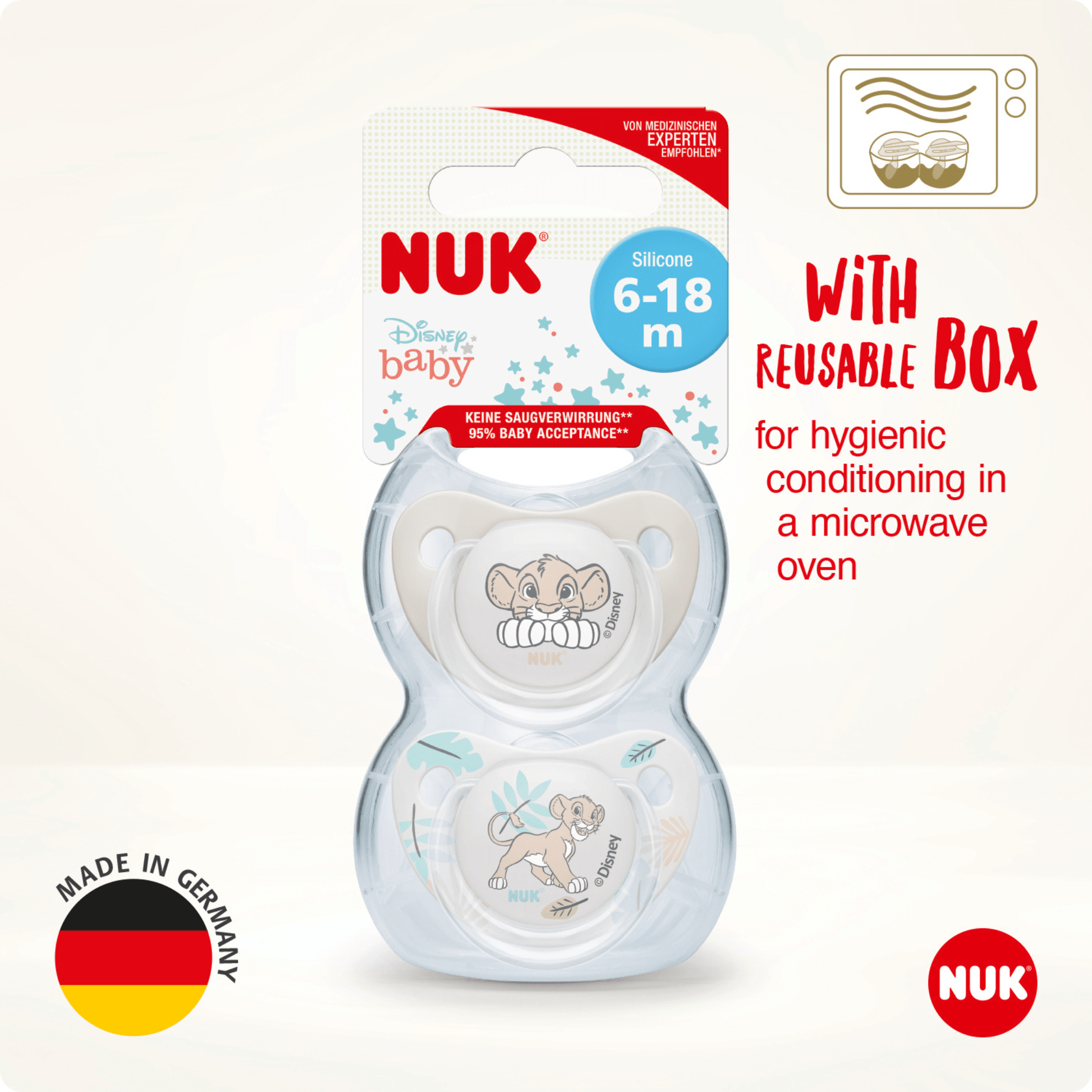 Nuk Lion King Soother 6 18 Months 2 Pack