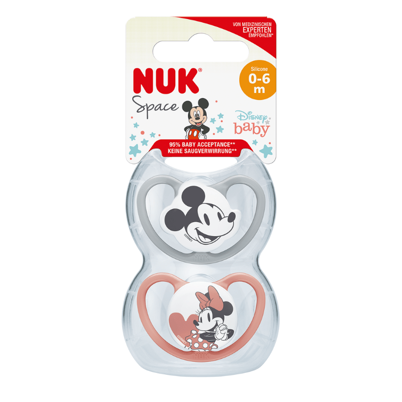 NUK Minnie Mouse Space Soother 0-6 Months - 2 Pack