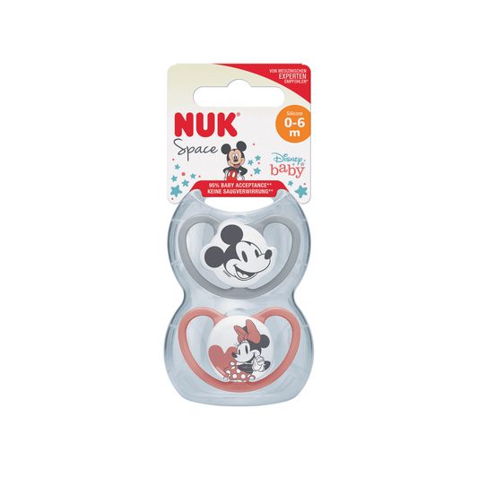 NUK Minnie Mouse Space Soother 0-6 Months - 2 Pack