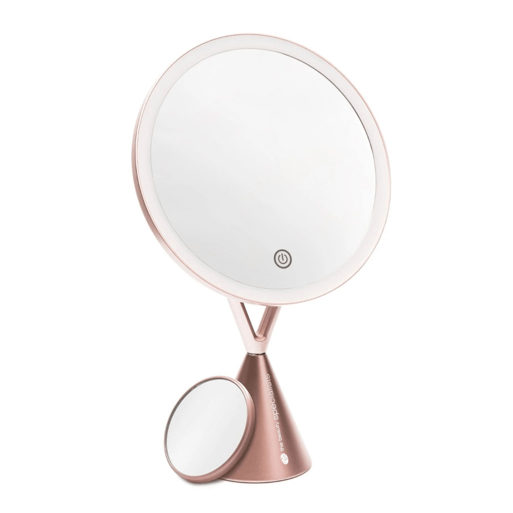 RIO Beauty HD Illuminated Makeup Mirror with Compact Magnifying Mirror