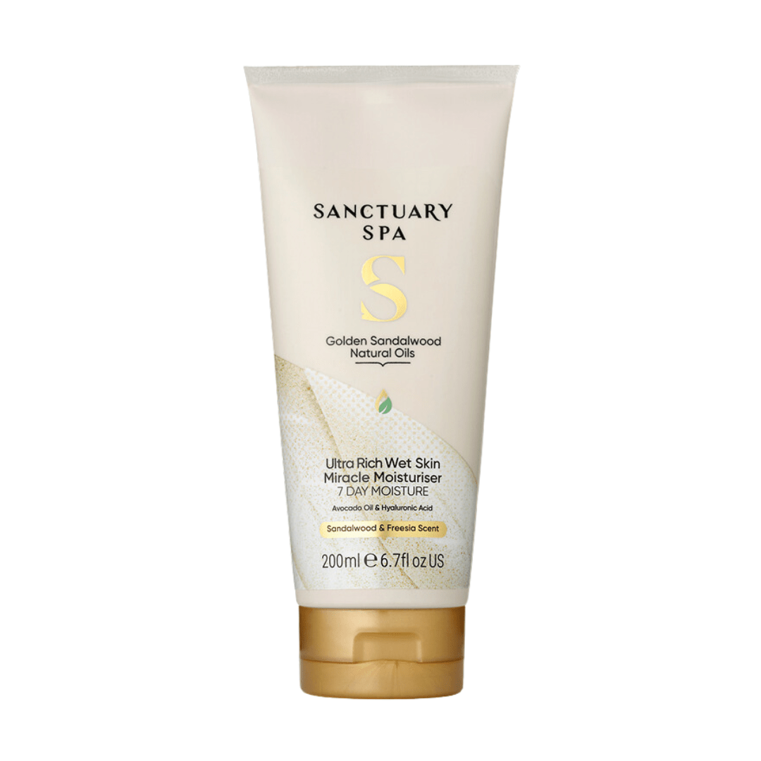 Sanctuary Spa Golden Sandalwood Natural Oils Ultra Rich Wet Skin Miracle Moisturiser 200ml