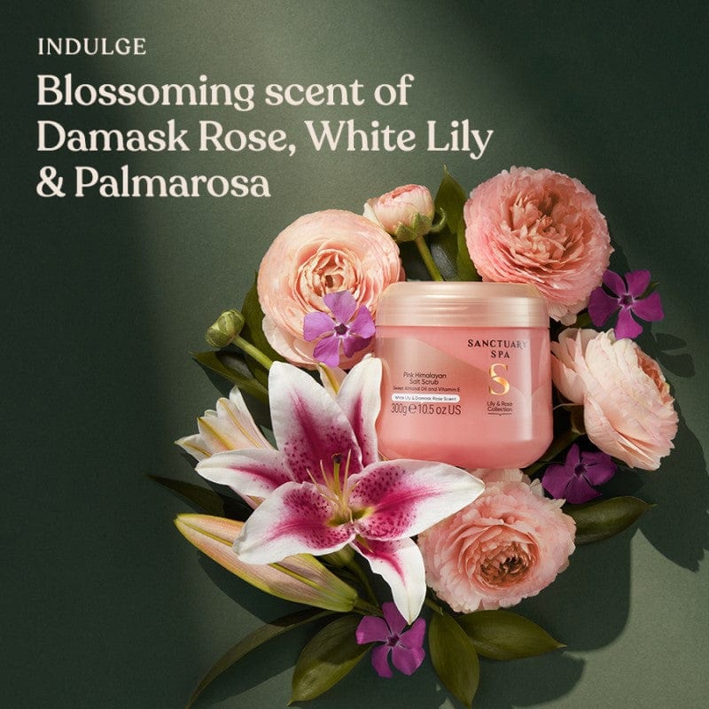 Sanctuary Spa Lily Rose Pink Himalayan Salt Scrub 300G