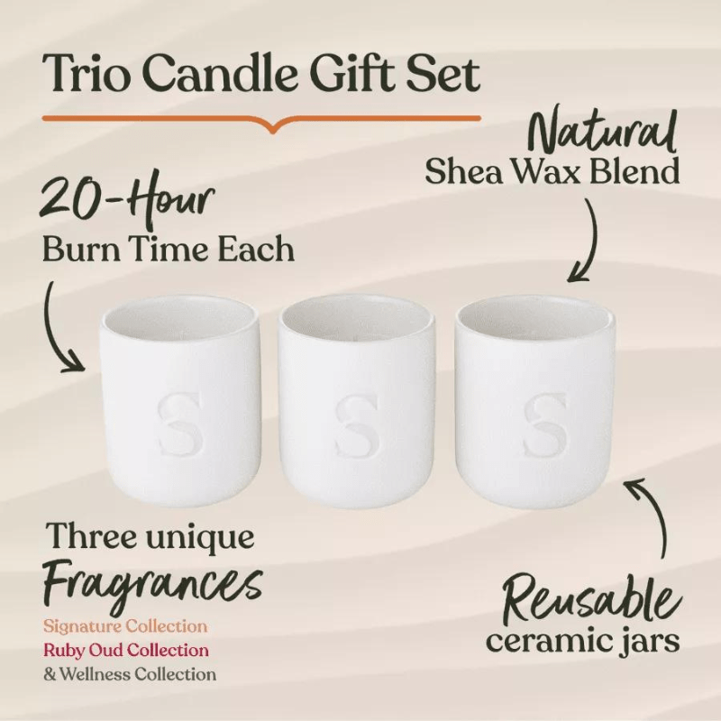 Sanctuary Spa Trio Candle Giftset