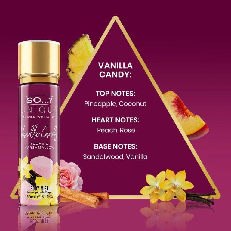 So Unique Vanilla Candy Body Mist 150Ml