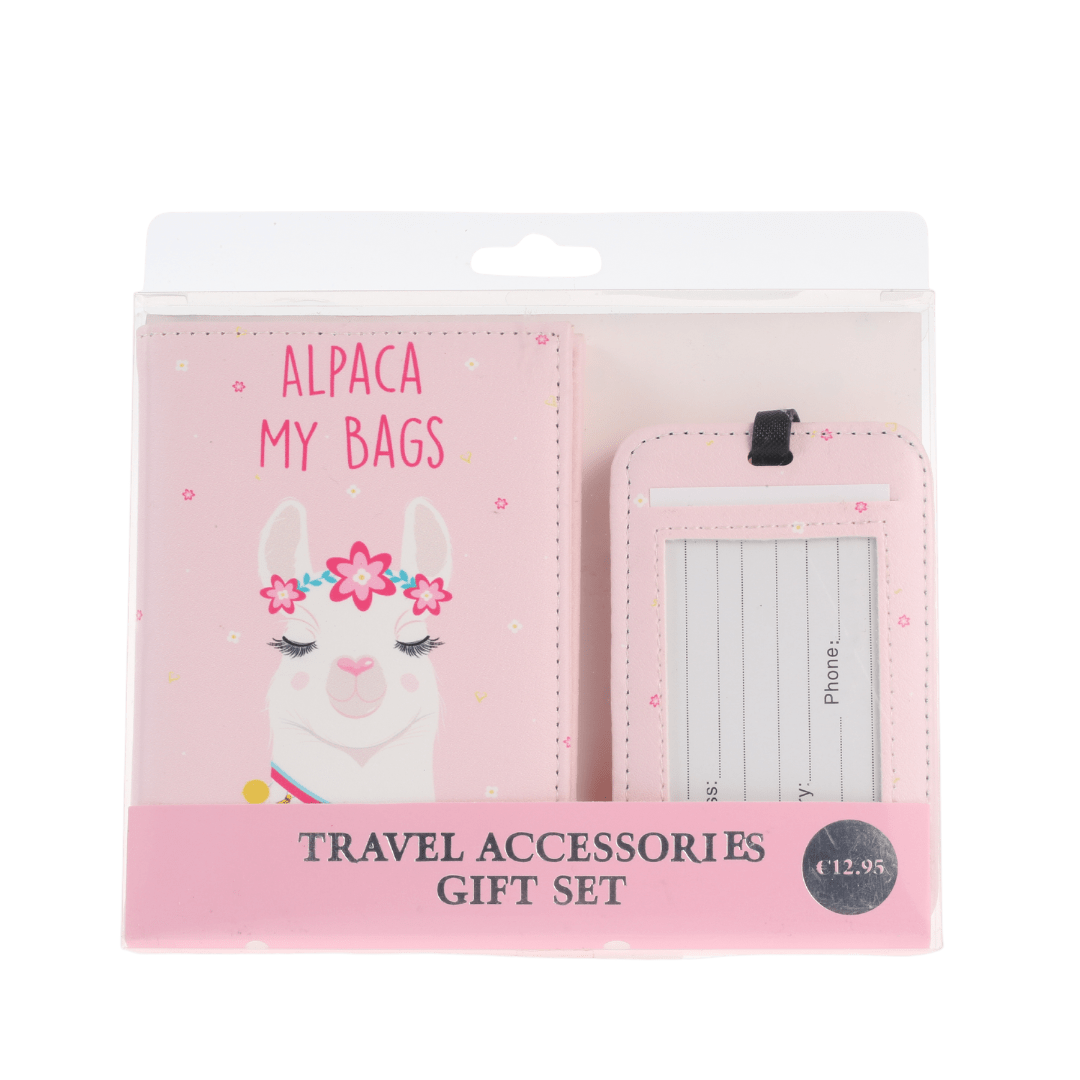 Sparkle Llama Passport Cover & Tag