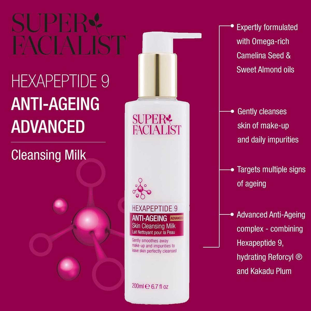 Super Facialist Hexapeptide-9 Anti-Ageing Advanced Skin Cleansing Milk 200ml