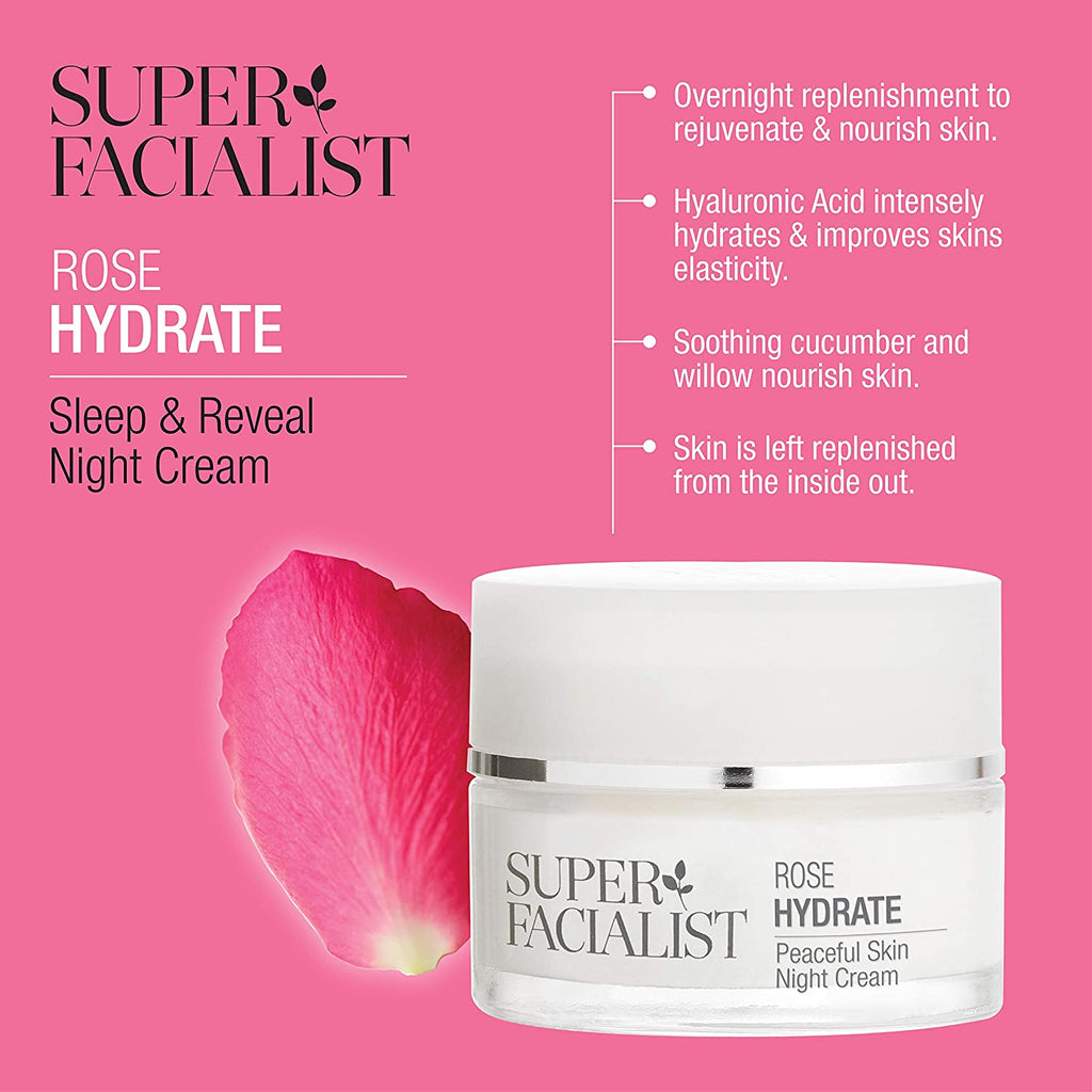 Super Facialist Rose Hydrate Peaceful Skin Night Cream 50ml
