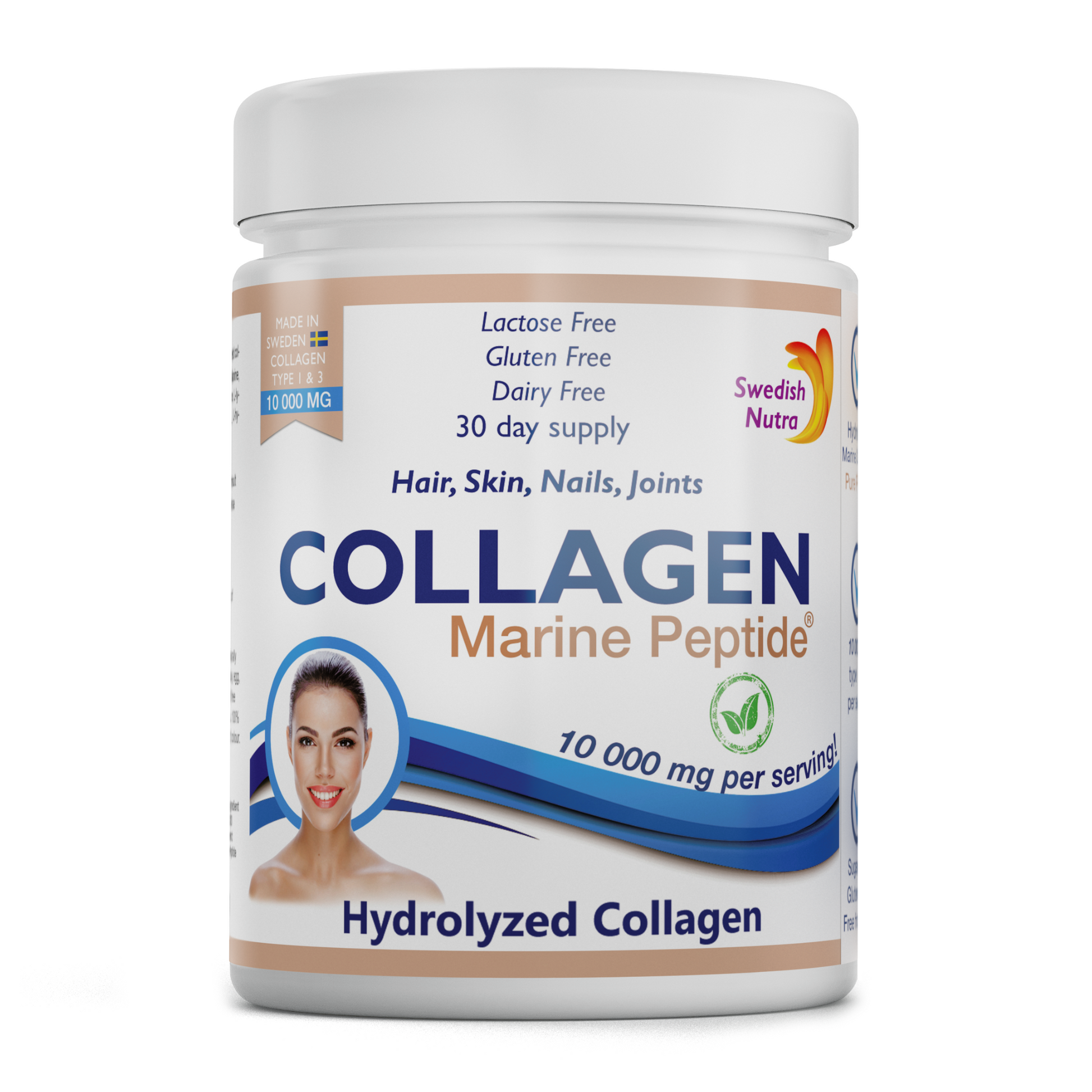 Swedish Nutra Marine Collagen Powder 10,000mg 300g