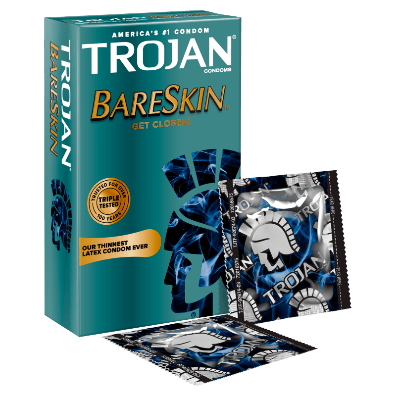 Trojan Bareskin Latex Condoms 10's