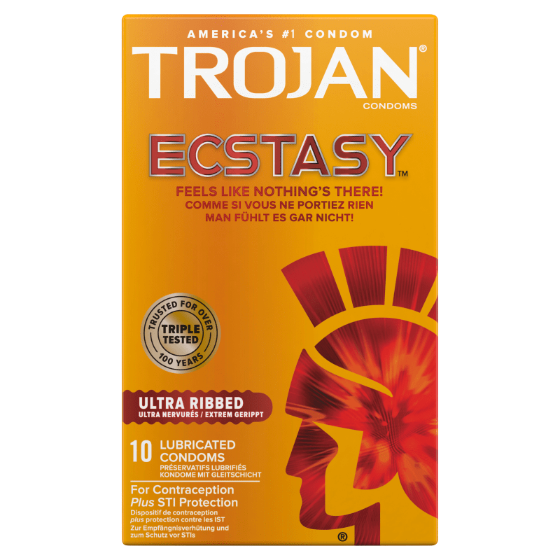 Trojan Ultra Ribbed Ecstasy Condoms 10's