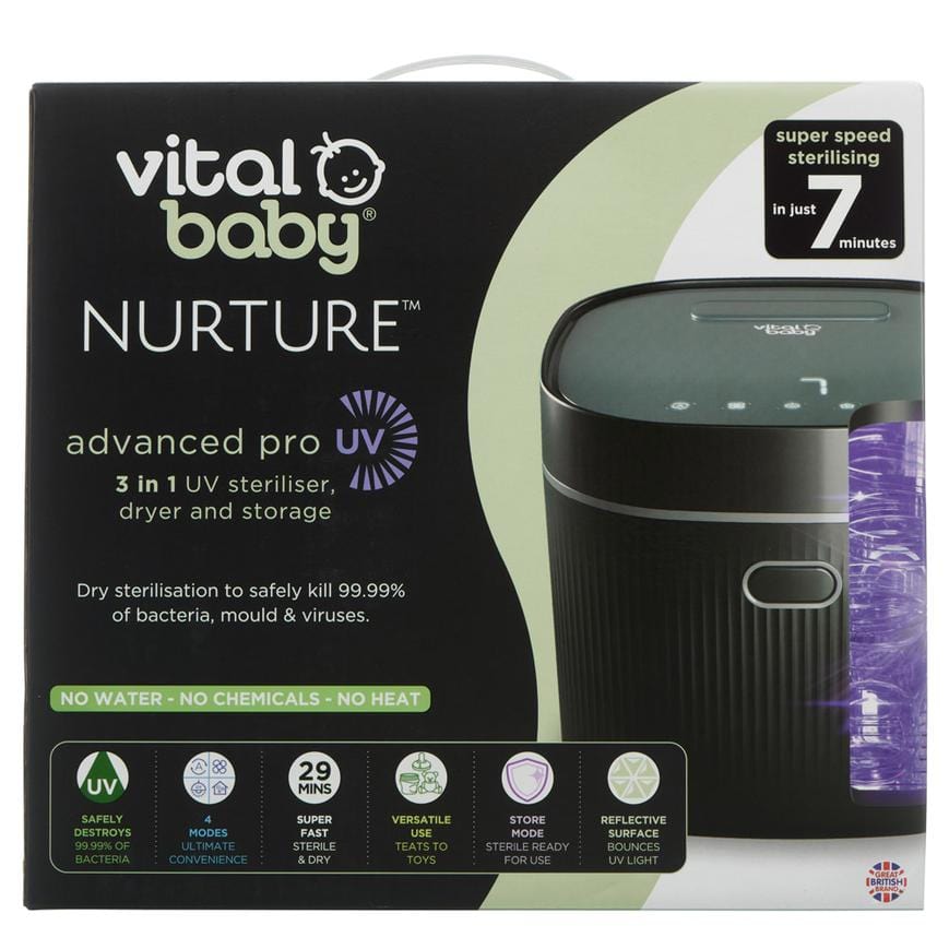 Vital Baby Advanced UV Steriliser Black