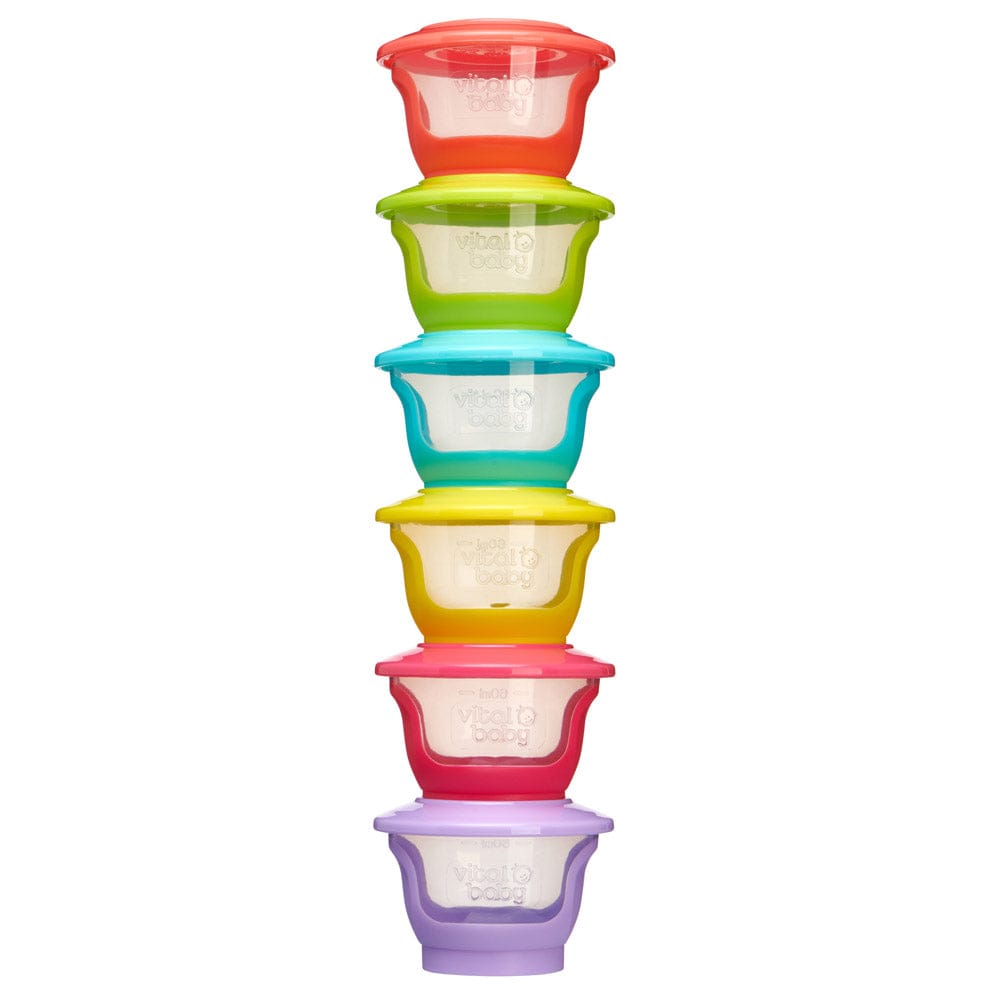 Vital Baby Weaning Pots 60ml 6 Piece