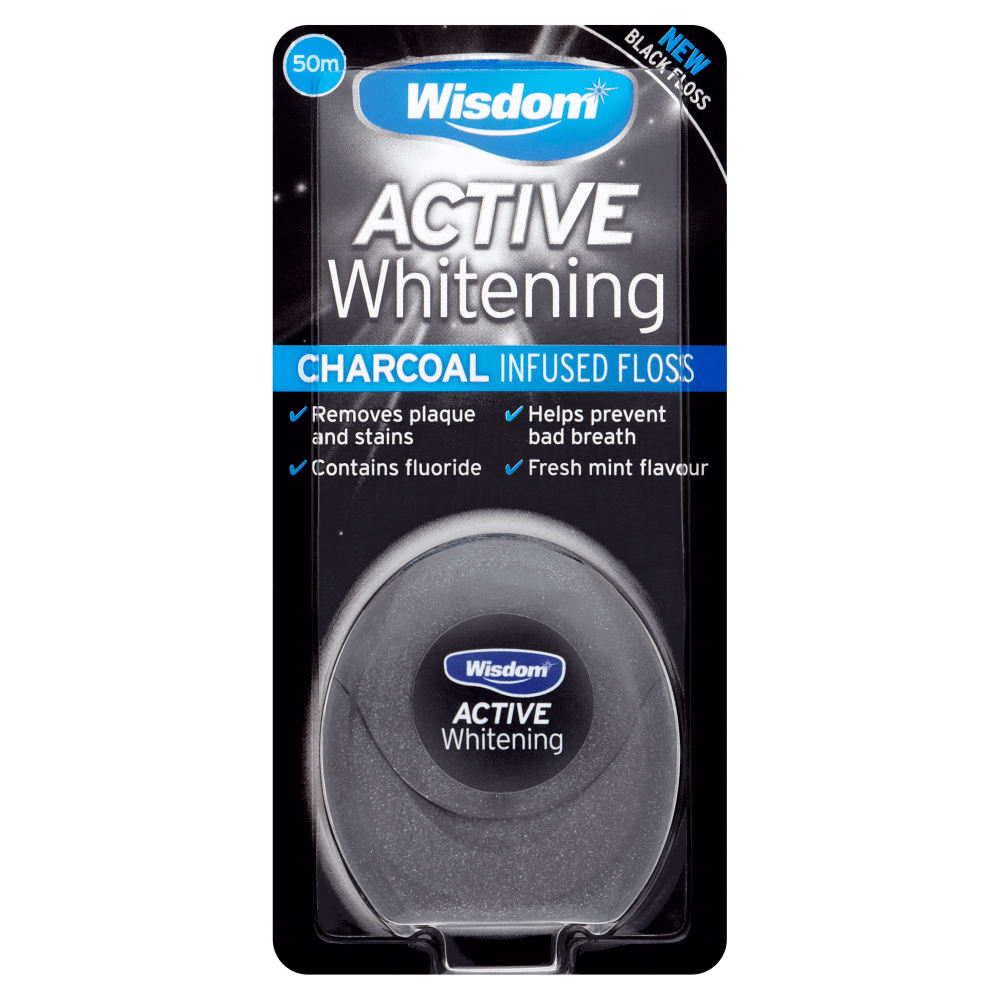 Wisdom Active Whitening Charcoal Floss